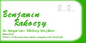 benjamin rakoczy business card