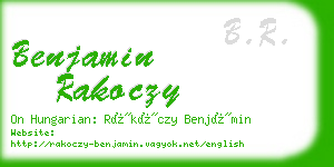 benjamin rakoczy business card